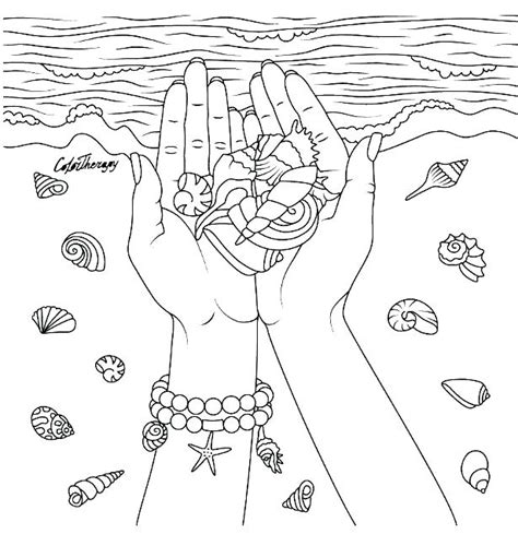 Free printable mandala and zentangle coloring pages. Seashell Coloring Page at GetColorings.com | Free ...