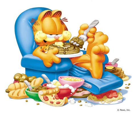 Just A Little Light Sunday Snackin Garfield Cartoon Garfield And