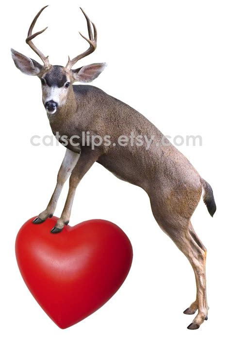 Deer Heart Printable Valentines Card Stag Love Digital Etsy