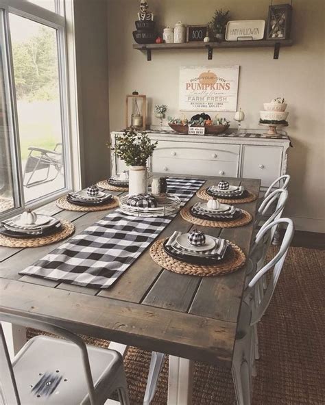 Country Style Dining Table Decor Leadersrooms