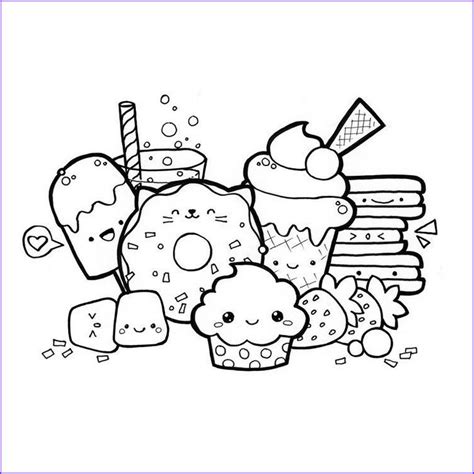 12 Awesome Collection Of Kawaii Coloring Page Food In 2021 Cute
