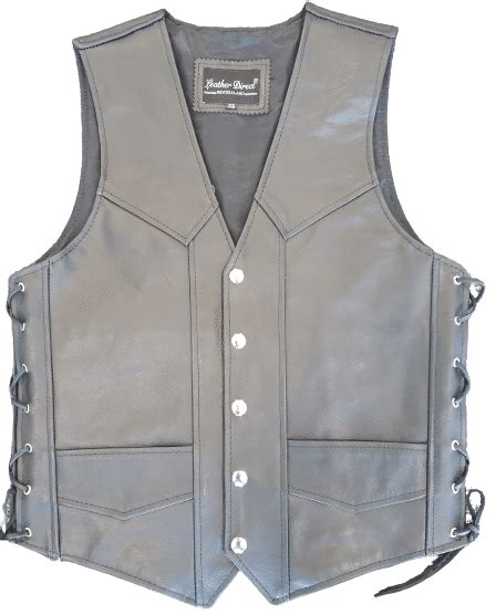 genuine leather vests with side laces leather direct vests