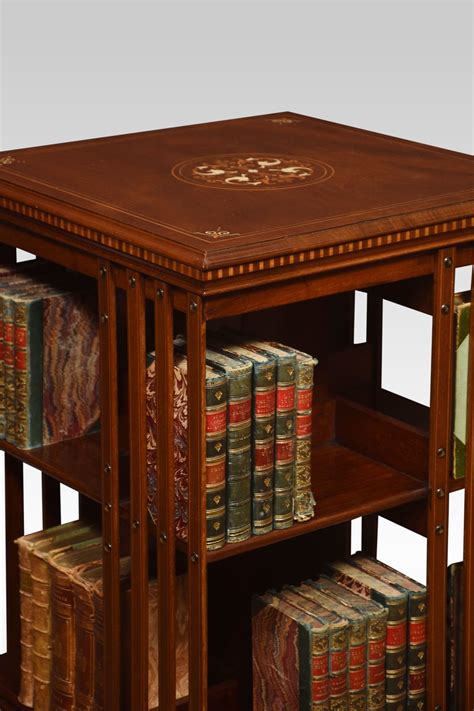 Mahogany Inlaid Revolving Bookcase Antiques Atlas
