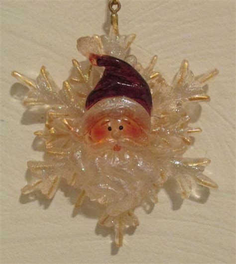Santa Snowflake Ornament