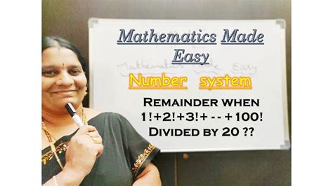 Find the quotient of 3.625 divided by 0.375. Find the remainder when 1!+2!+3!+ - - +100! divided by 20 ...