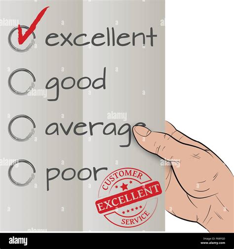 Customer Satisfaction Survey Excellent Checked Stock Vector Image