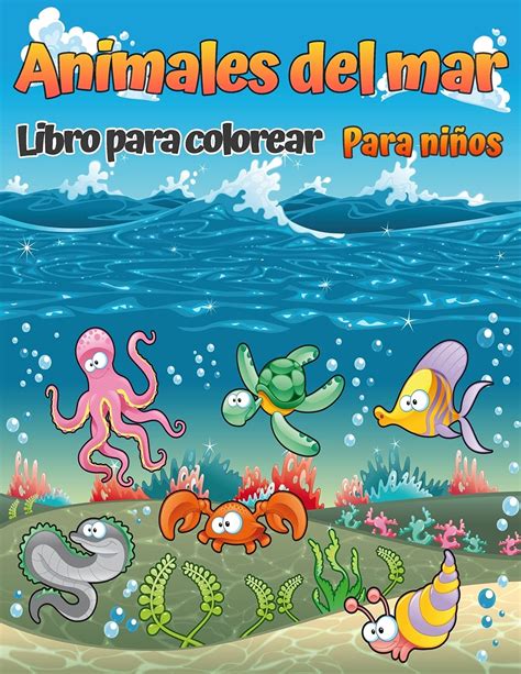 Buy Libro Para Colorear De Animales Marinos Un Libro Para Colorear