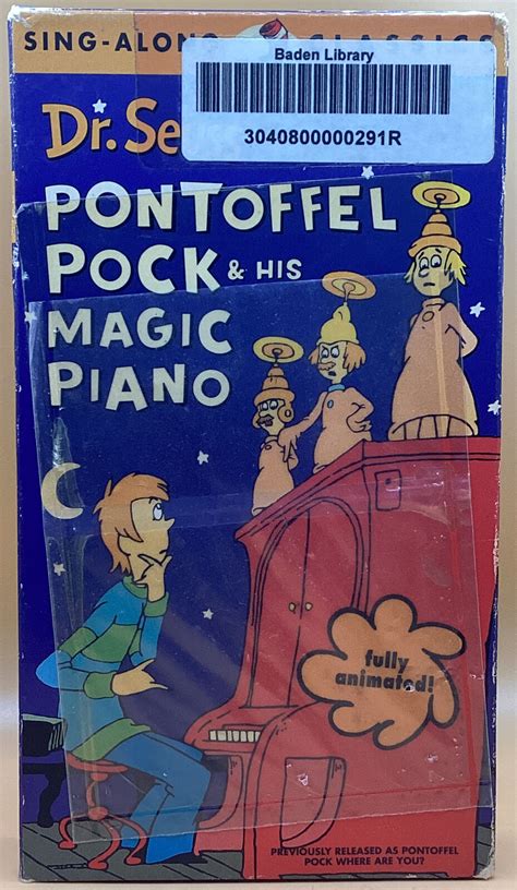 Dr Seuss Pontoffel Pock His Magic Piano VHS 1996 Buy 2 Get 1 Free