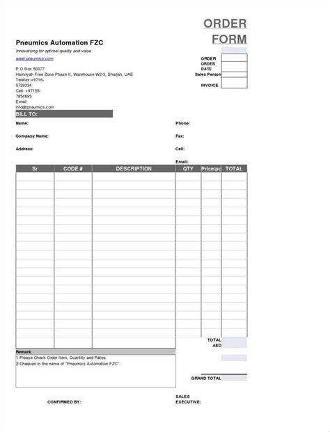 Simple Order Form Template Word Sample Templates Sample Templates Vrogue
