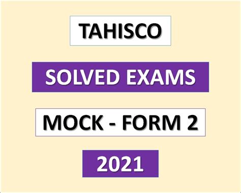 Msomi Bora Mock Exams With Answers Marking Schemes