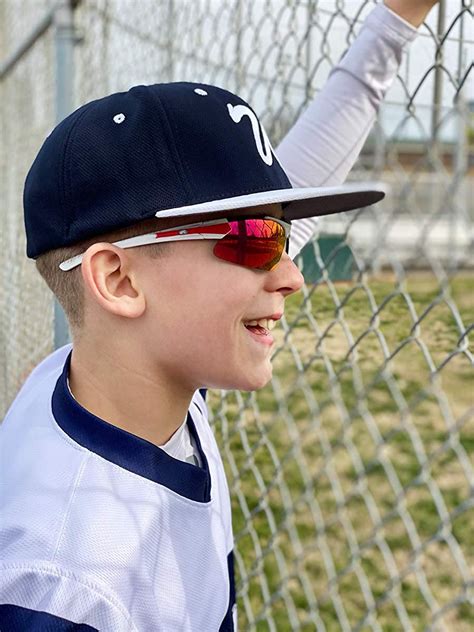 Rawlings Sport Youth Baseball Sunglasses Lightweight Stylish White Red Size Ebay