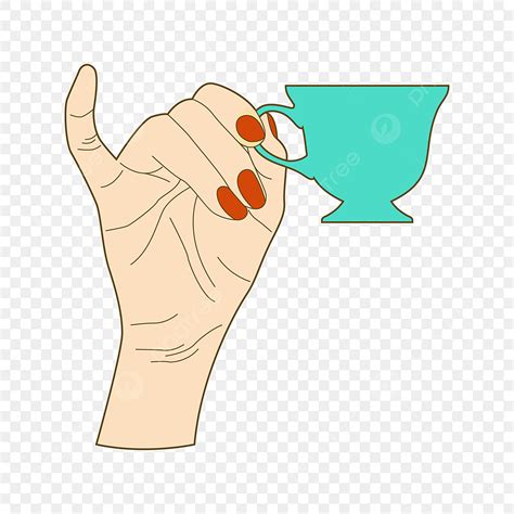 Hand Holding Cup Vector Hd Png Images Hand Gesture Holding A Tea Cup
