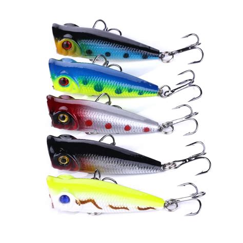 Iscas para pesca topwater popper peças cm g isca rígida de cores artificial isca de pesca