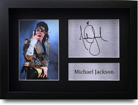 Hwc Trading Fr Michael Jackson T Signed Framed A4 Printed Autograph