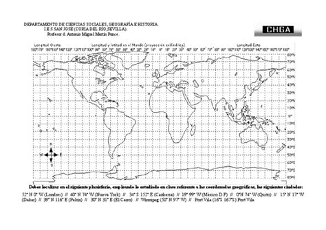 Planisferio Con Coordenadas Geograficas Imagui