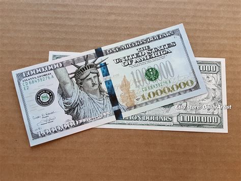 One Million Dollar Bill Become A Millionaire Now Lol Fake Etsy