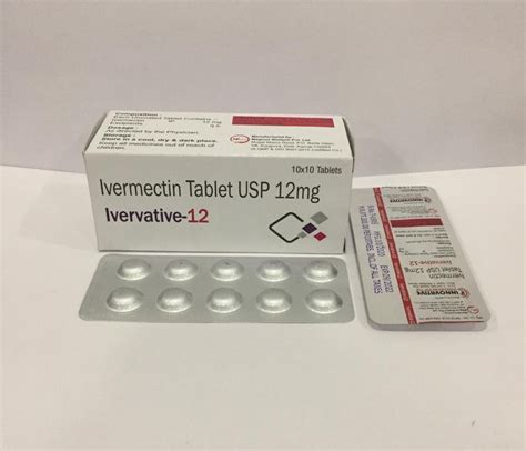 Ivervative 12 Ivermectin 12 Mg Tablet For Hospital Packaging Size