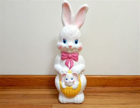 Easter Bunny Blow Mold 21 Inches Tall Lighted Empire Usa Porch Etsy