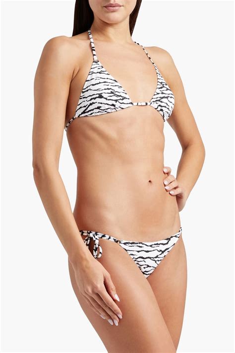 MELISSA ODABASH Porto Tiger Print Triangle Bikini Top Sale Up To 70