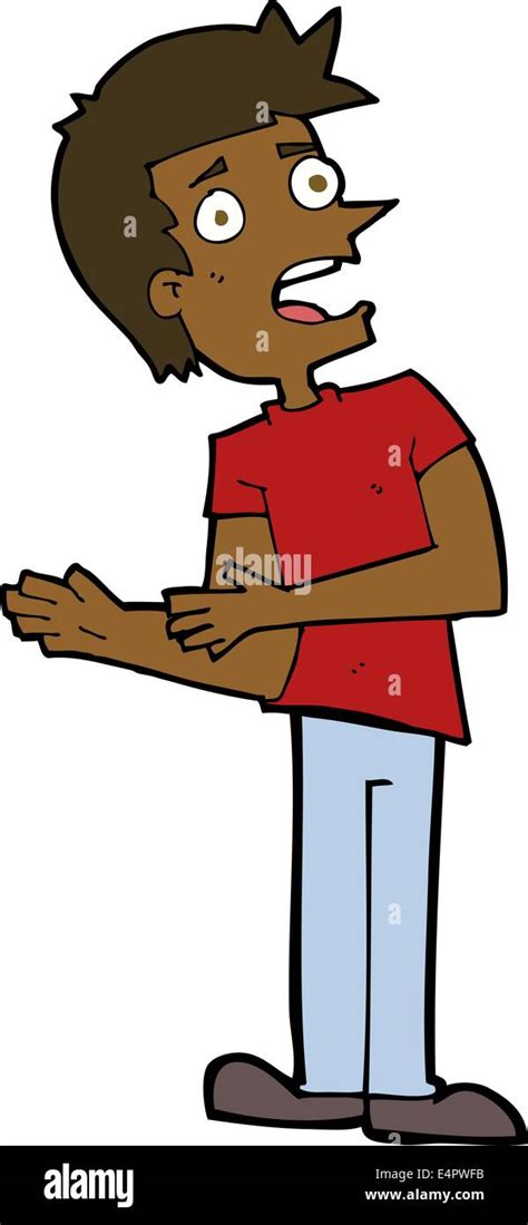 Cartoon Man Making Excuses Stock Vector Image And Art Alamy