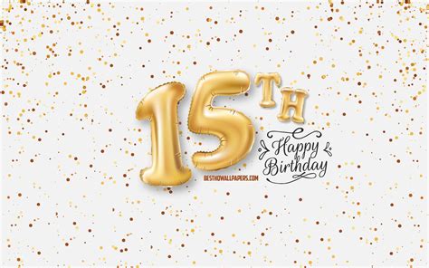 Happy 15th Birthday Balloons