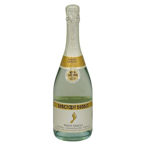 Barefoot Bubbly Pinot Grigio Champagne Sparkling Wine 750ml Bottle