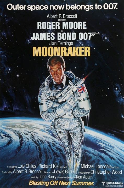 Goodhead and james pilot a shuttle called a moonraker to save earth's human inhabitants from a megalomaniacal space. Moonraker (1979) | Grafisch ontwerp, Grafisch, Ontwerp