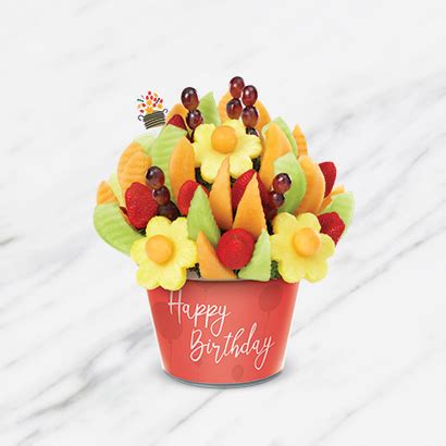 Fresh fruits dipped in chocolate, arranged like fruit flowers, they would love to receive and we they are not just ordinary fruit baskets, they are edible fruit bouquets. Edible Arrangements® fruit baskets - Delicious Fruit ...