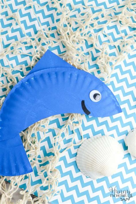 Cute Paper Plate Dolphin Craft For Preschoolers