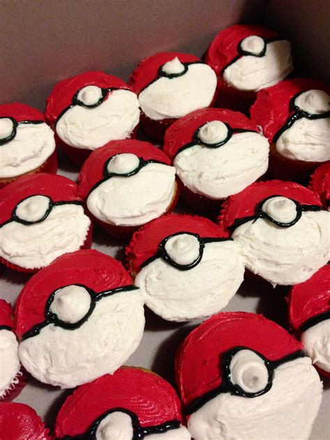 These Would Be Easy To Do Pokey Ball Pokemon Cupcakes Pokemon