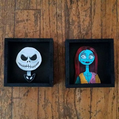 Jack And Sally The Nightmare Before Christmas Mini Shadowboxes Etsy