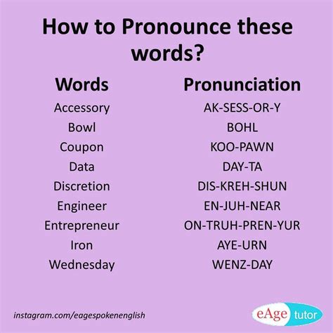 Learn how to pronounce bae in english by listening free audio recording. eAge Spoken English on Instagram: "Avoid incorrect ...