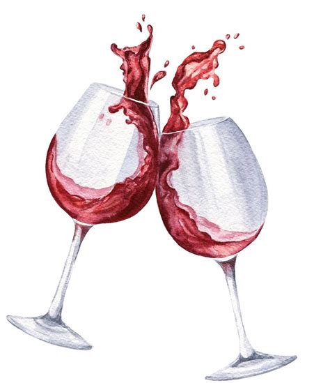 Watercolor Red Wine On Behance Wine Glass Drawing Wine Glass