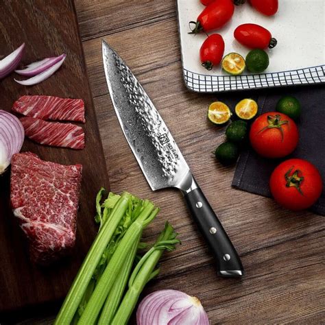 SUNNECKO 2PCS Kitchen Chef Knife Set Christmas Gifts Japanese Damascus AUS-10 Steel Sharp Blade ...