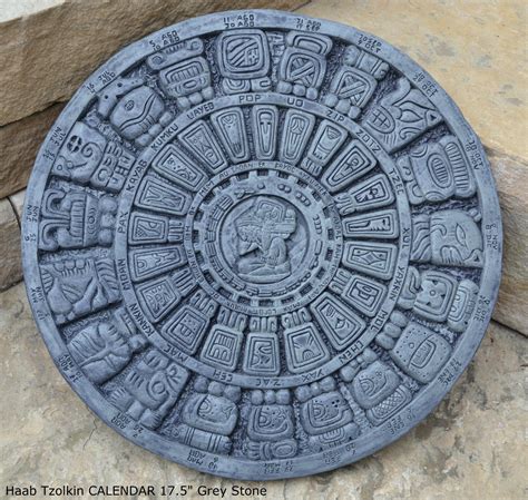 History Mayan Aztec Haab Tzolkin Calendar Sculptural Wall Etsy Norway