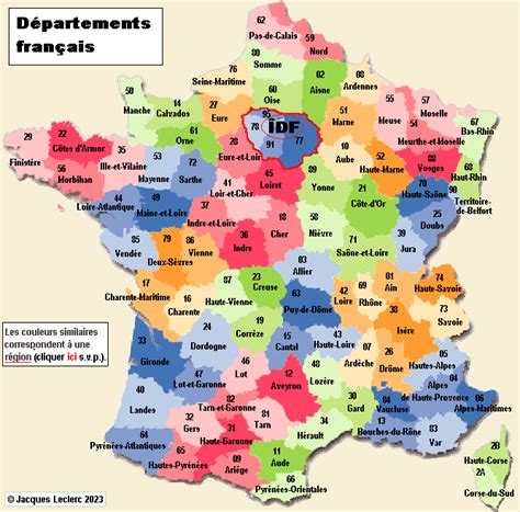 Départements Français Métropolitains