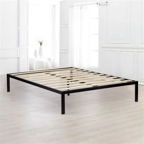Platform Bed Frame Queen Size Mattress Foundation Wooden Supportive Slats