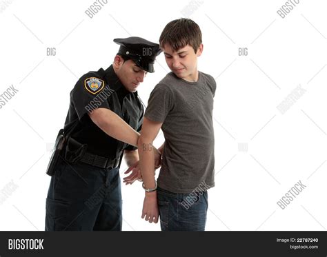 Policeman Handcuffing Image And Photo Free Trial Bigstock