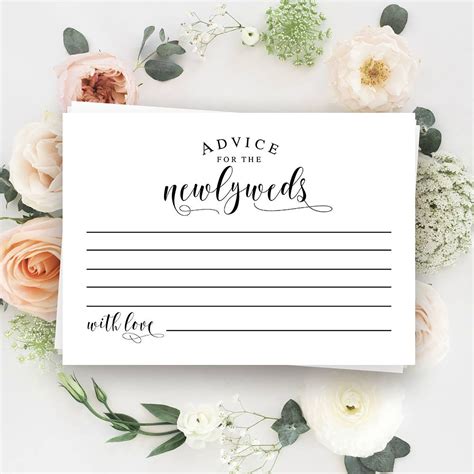 Advice For Newlyweds Wedding Advice Cards Well Wishes Cards Etsy
