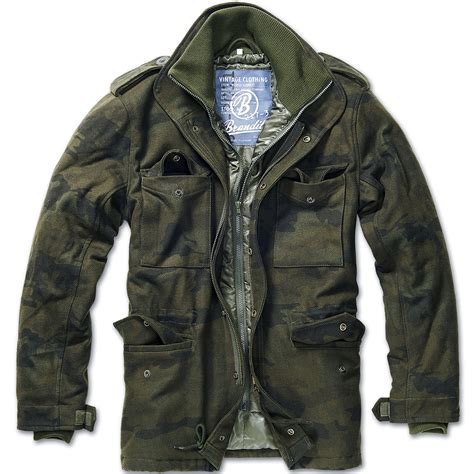 Brandit Classic M65 Mens Field Jacket Warm Hunting Parka Wool Coat