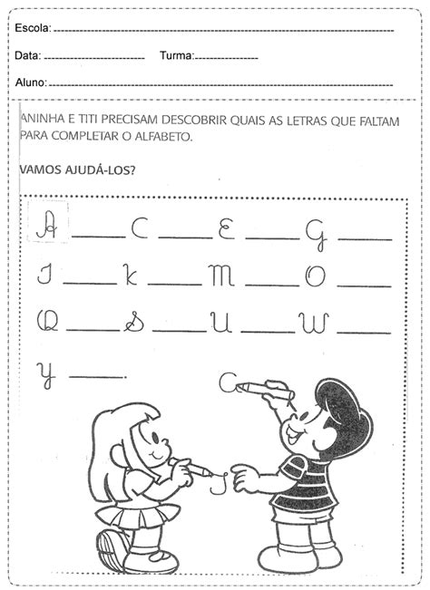 Atividades De Português 1° Ano Trabalhar Alfabeto — SÓ Escola
