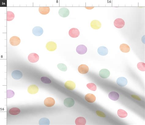 15 Polka Dot Scatter Pastel Rainbow Fabric Spoonflower