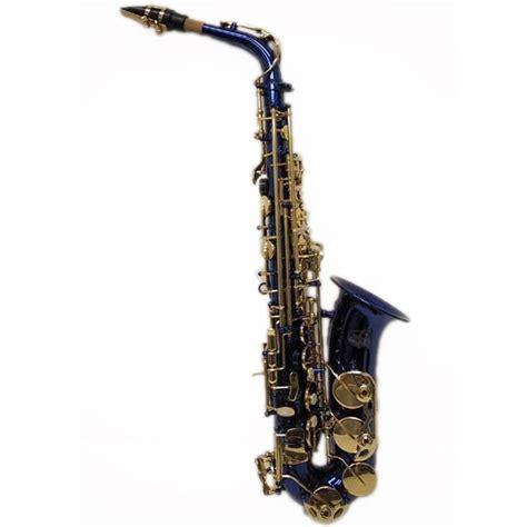 Holiday Sale Beautiful Blue Alto Saxophone W Gold Keys Great T