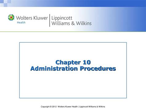 Ppt Chapter 10 Administration Procedures Powerpoint Presentation