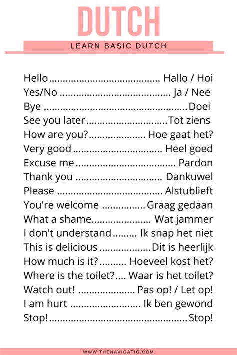 30 Essential Dutch Phrases For Tourists The Navigatio