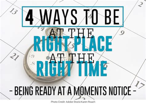 4 Ways To Be At The Right Place At The Right Time Duke Matlock