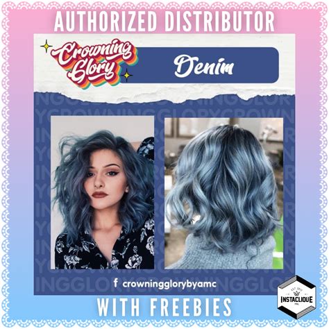 Denim Hair Dye By Crowning Glory With Free Gloves And Hair Cap Lazada Ph