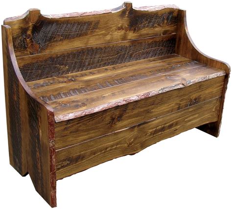 Great Bench For Storage Rustic Living Room Furniture Pine