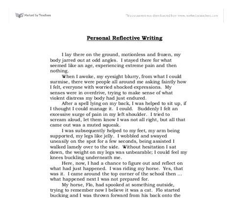 This part reflects your personal lessons and ideas in detail. Self Reflection Essay | Template Business