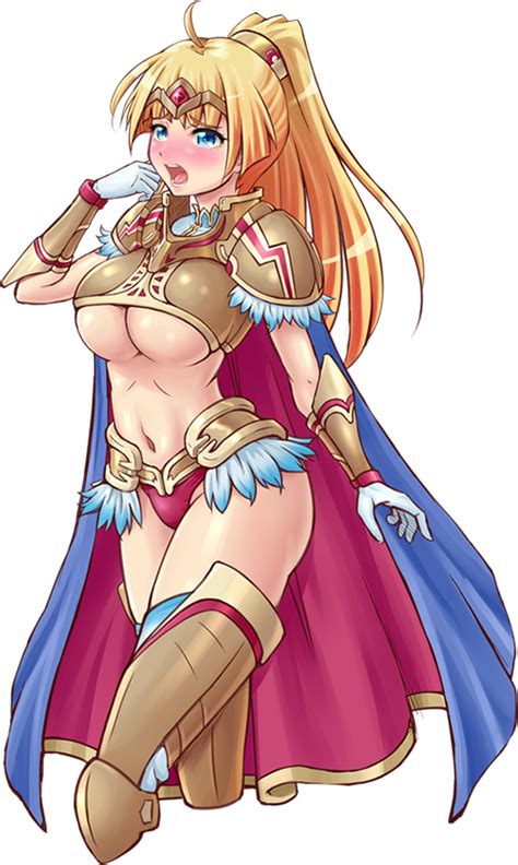 Rule 34 Arekara4nen Armor Blonde Hair Blush Breasts Cape Feathers Female Female Only Gloves